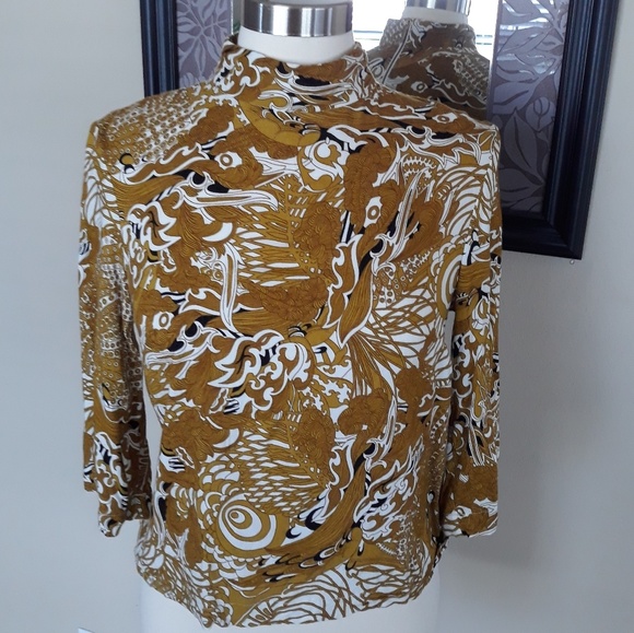 H&M Gold Print blouse - Picture 5 of 5
